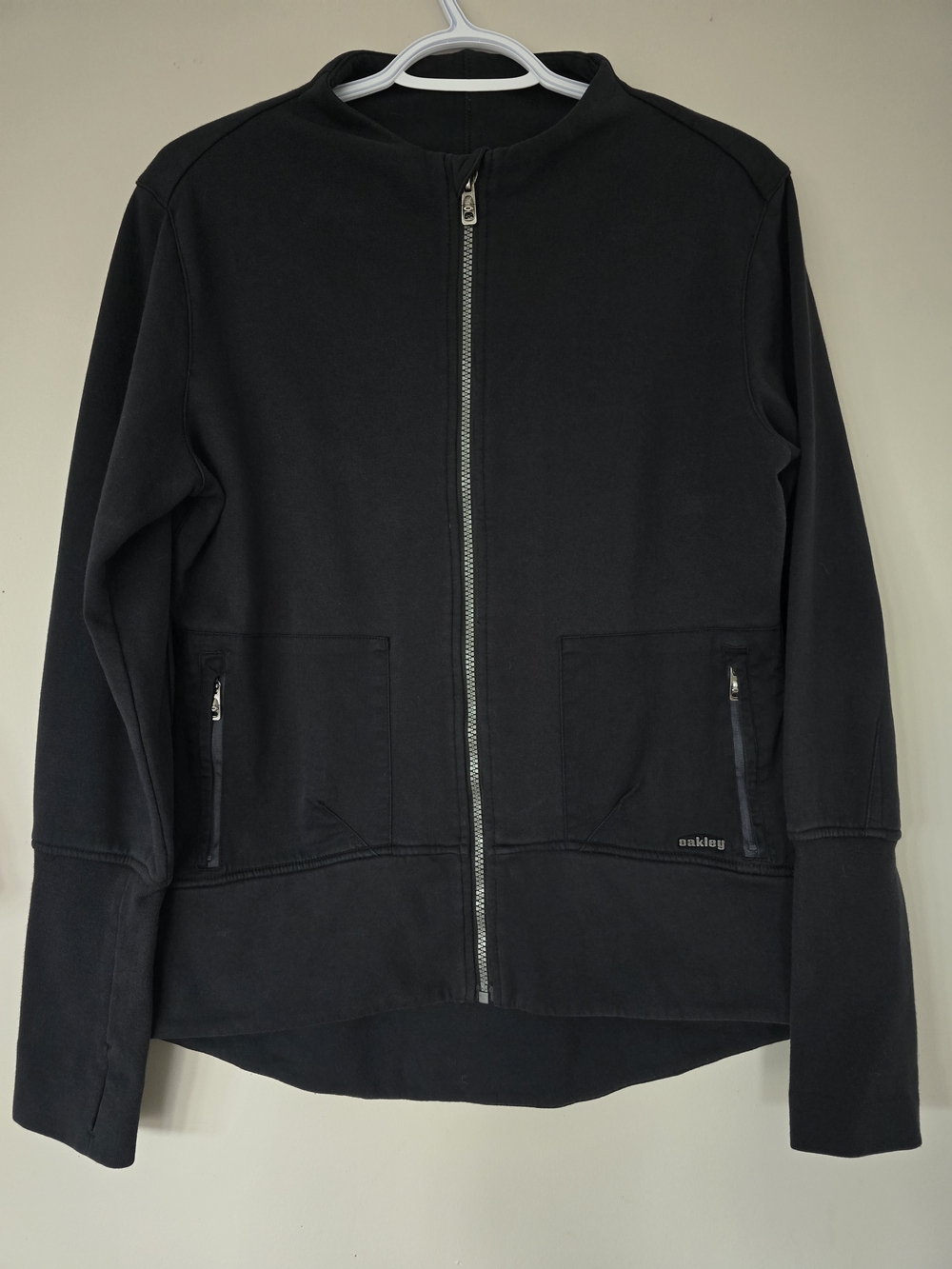 Oakley Women's Black Zip Up Jacket Sweatshirt Size Medium.